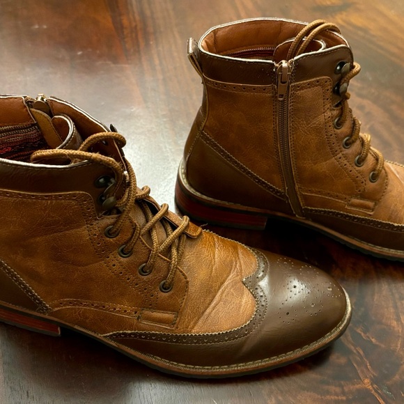Polar Fox Vintage Men\'s Brown Leather Boots